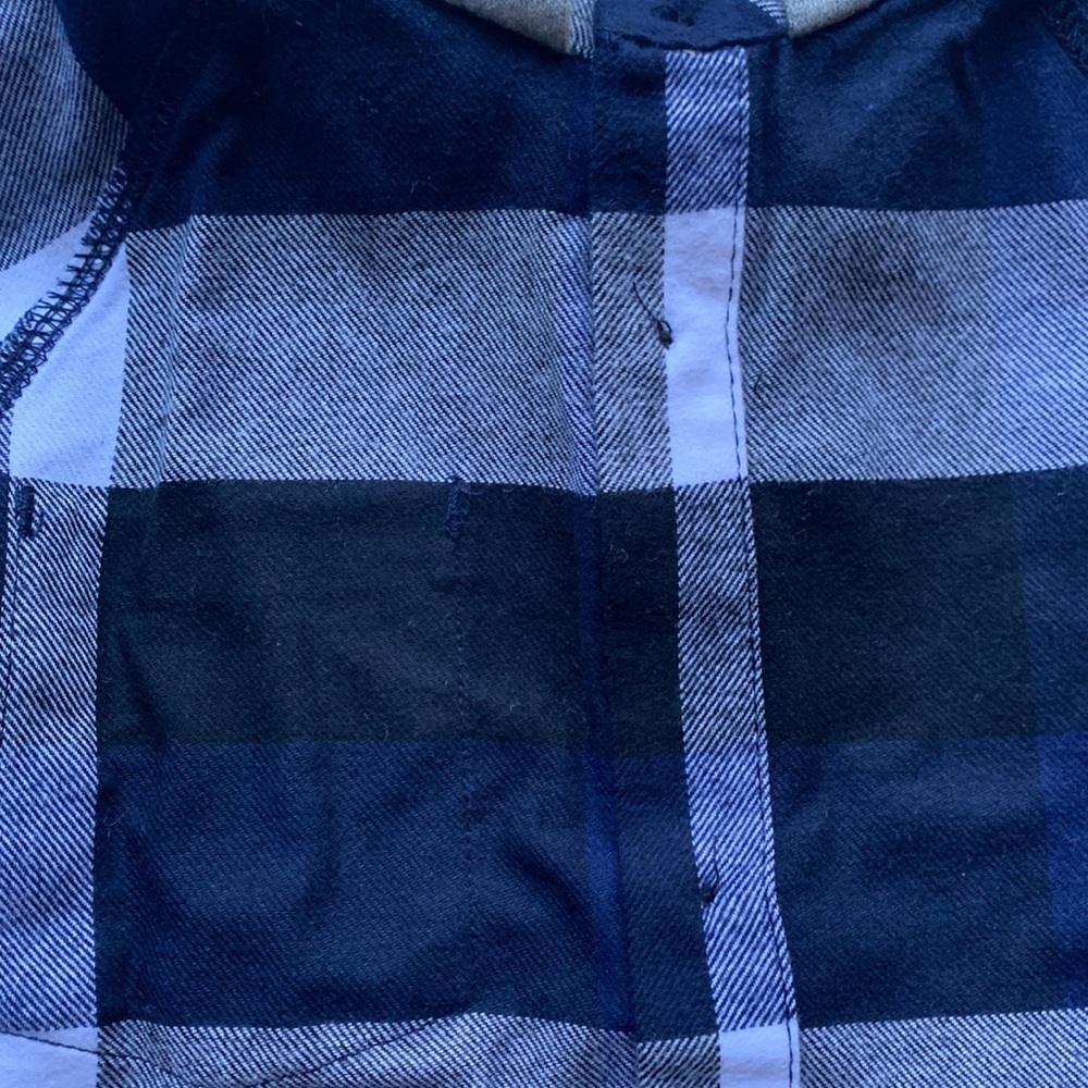 HURLEY fleece Hooded check print Shacket.  Boy’s 6US - Picture 8 of 9